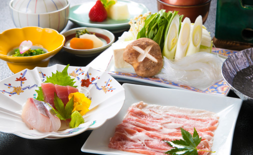 刺身と黒豚しゃぶしゃぶ御膳